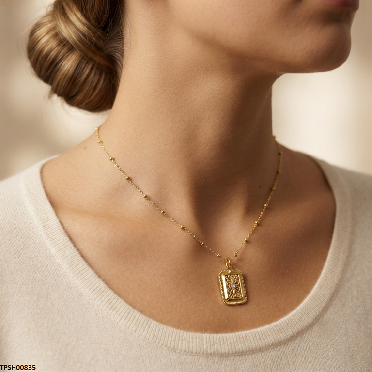 Stainless Steel Rectangle Pendant
