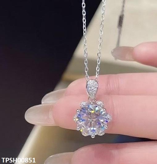 Round Zircon Stone Pendant Set