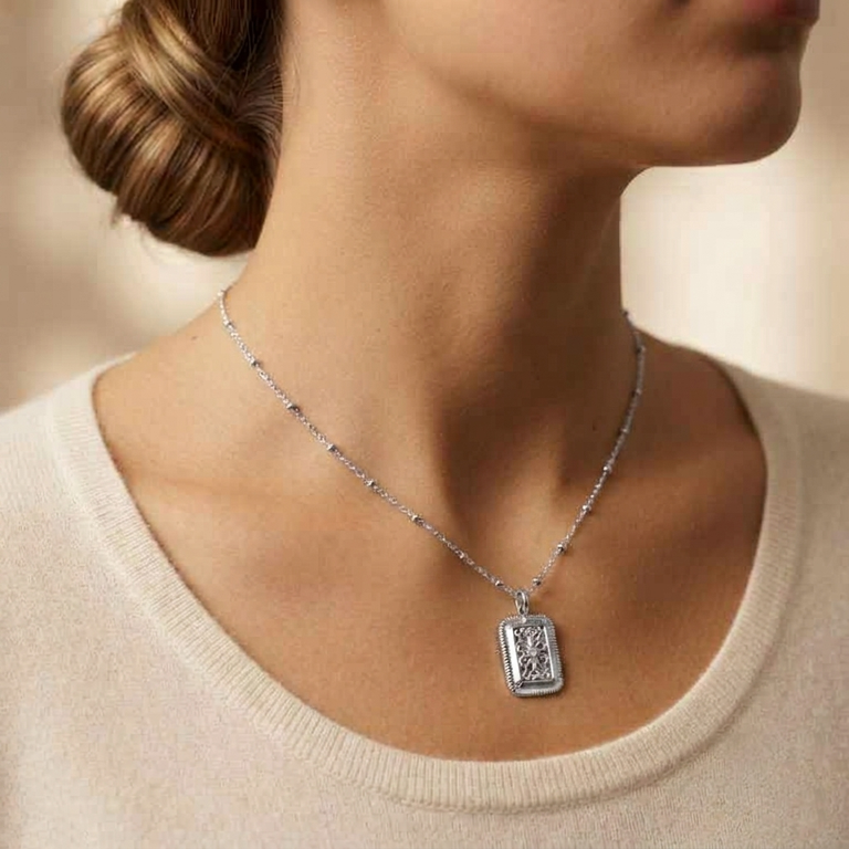 Stainless Steel Rectangle Pendant