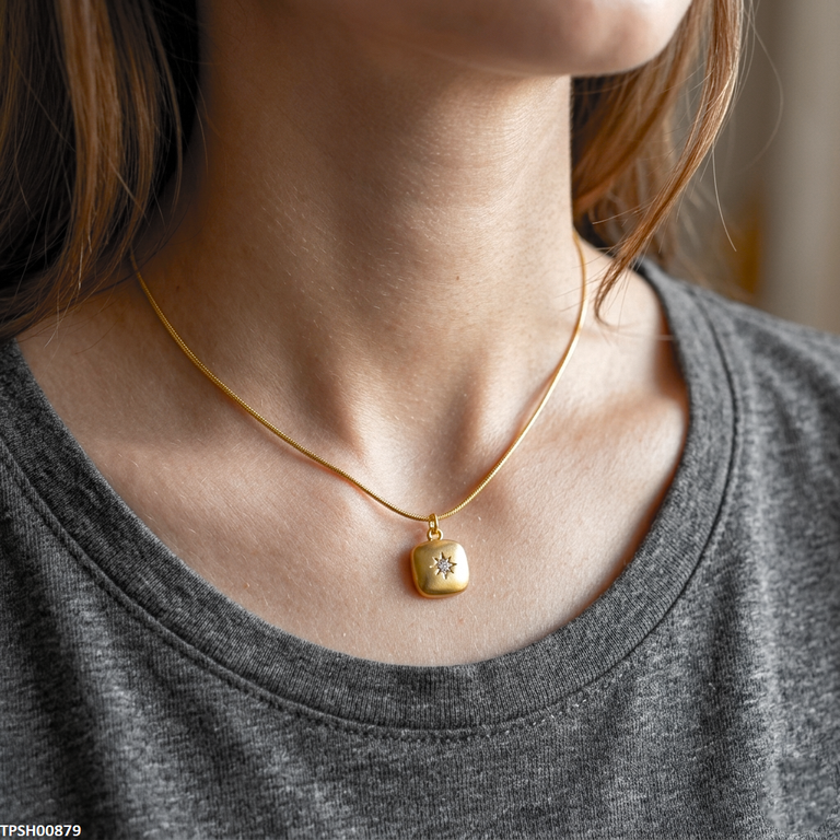 Square/Star Pendant with Chain