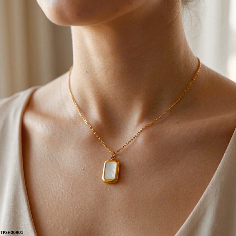 Stainless Steel Rectangle Pendant