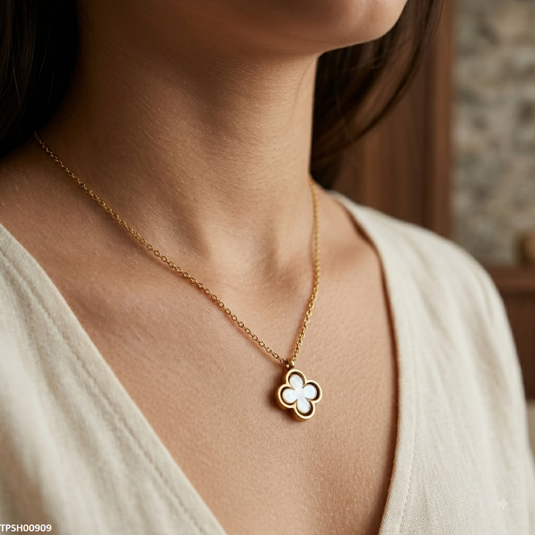 Stainless Steel Flower Pendant