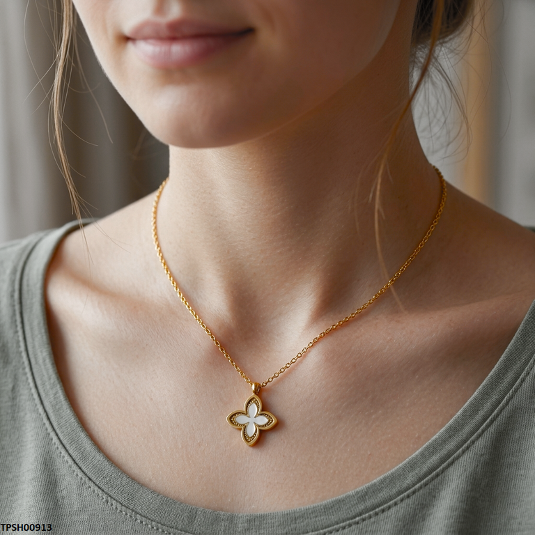 Stainless Steel Flower Pendant