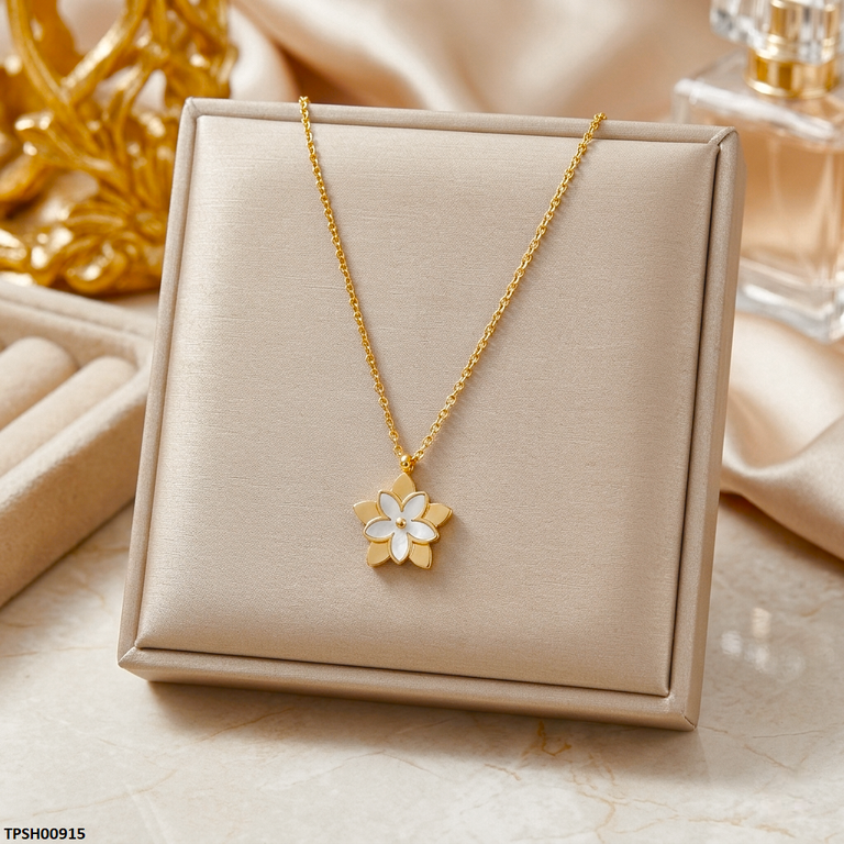 Stainless Steel Star Flower Pendant