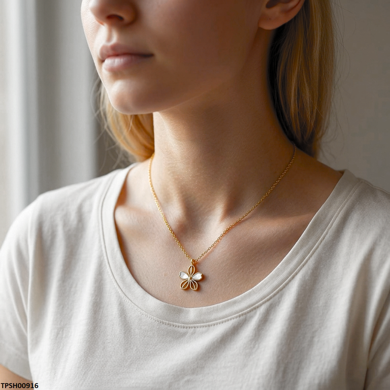 Stainless Steel Flower Pendant