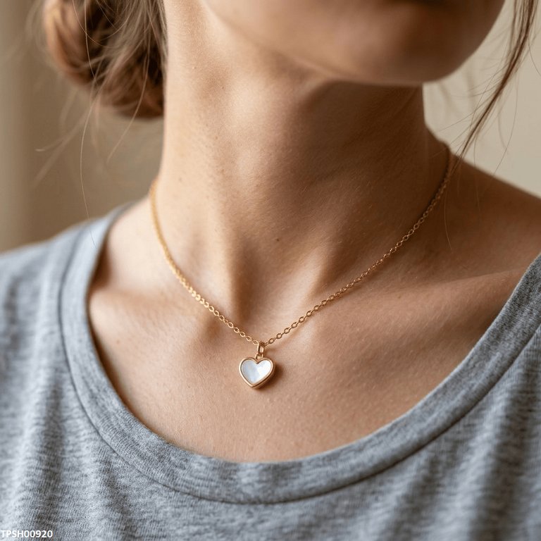 Stainless Steel Heart Drop Pendant