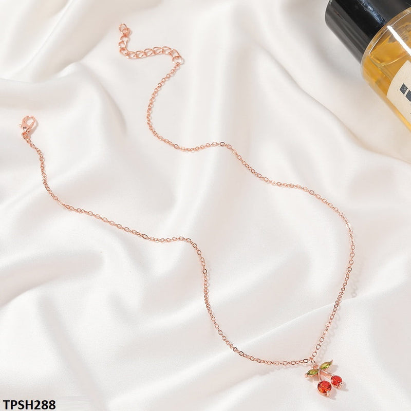 Cherry/Leaf Pendant Necklace