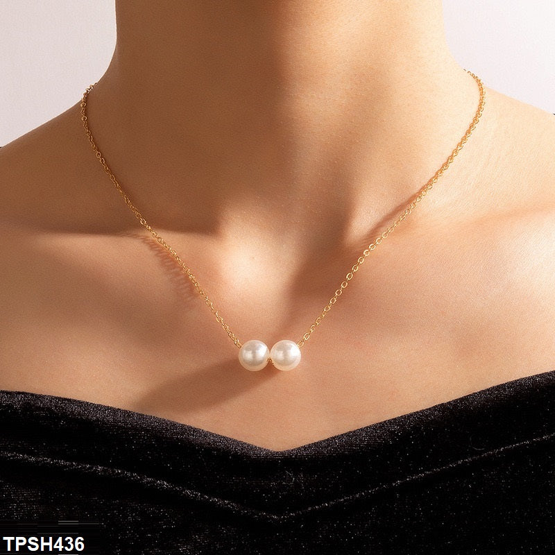 Two Ball Pendant with Chain