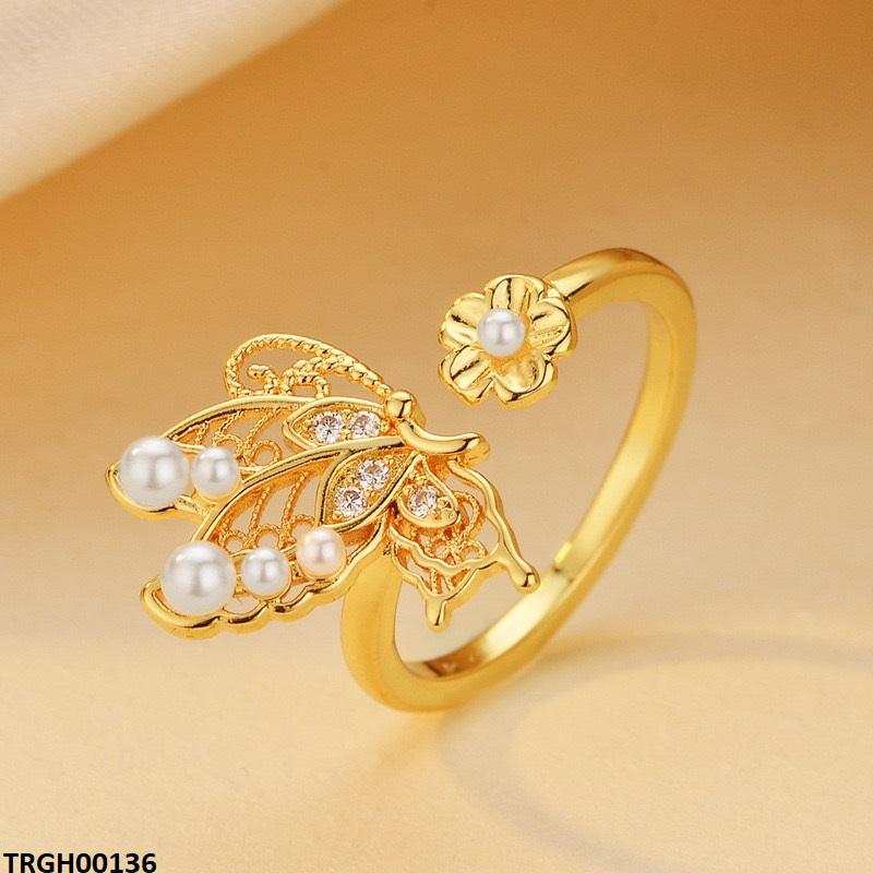 Butterfly Flower Ring Adjustable