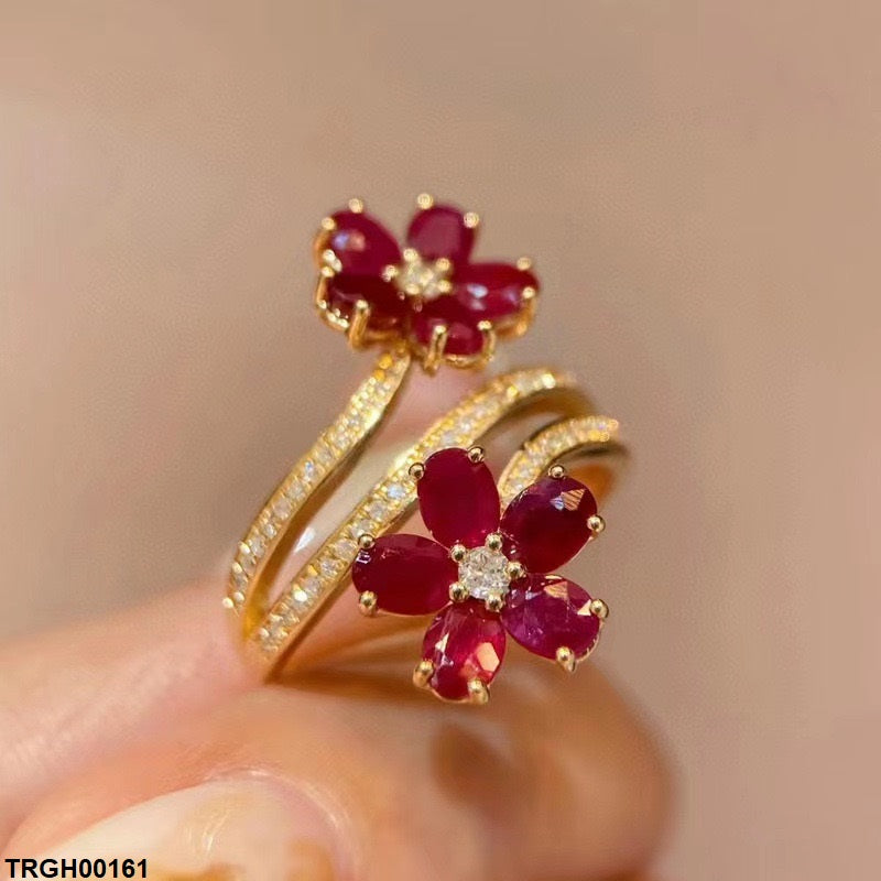 Double Flower Ring Adjustable