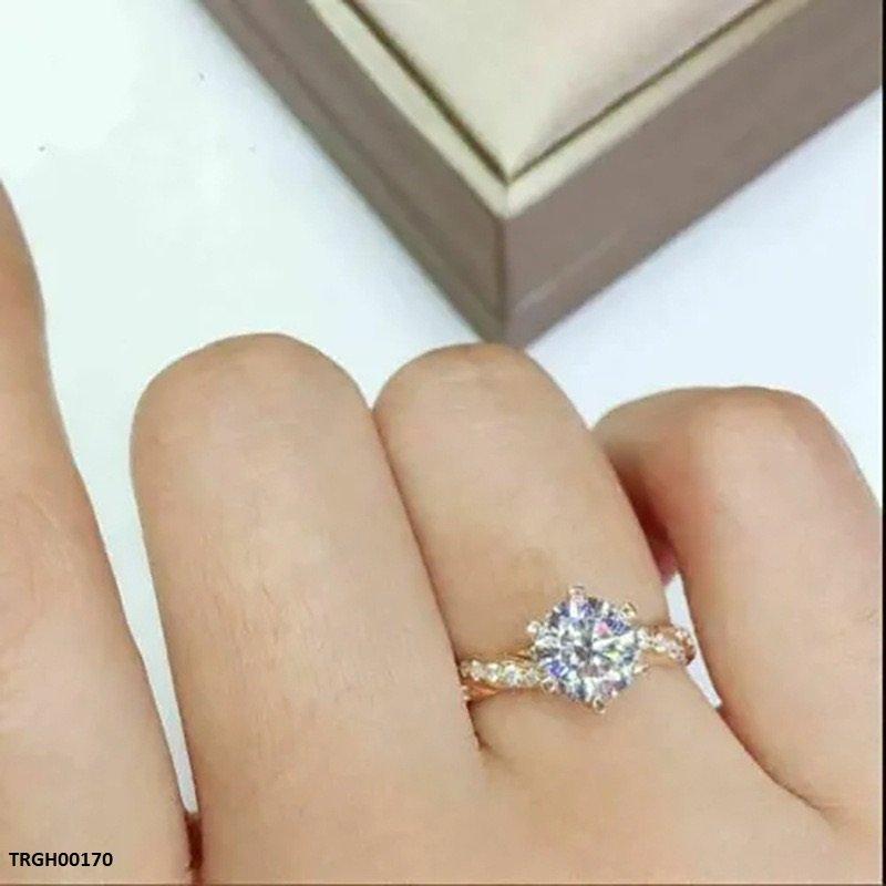 Imp Round Cut Moissanite Ring