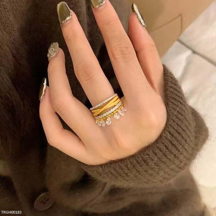 Tear Drop Zircon Adjustable Ring