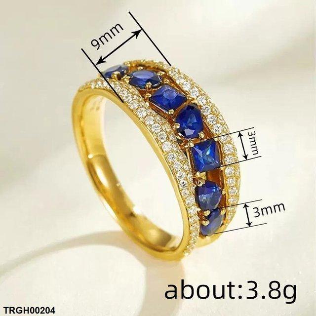 Square Blue Stone Ring