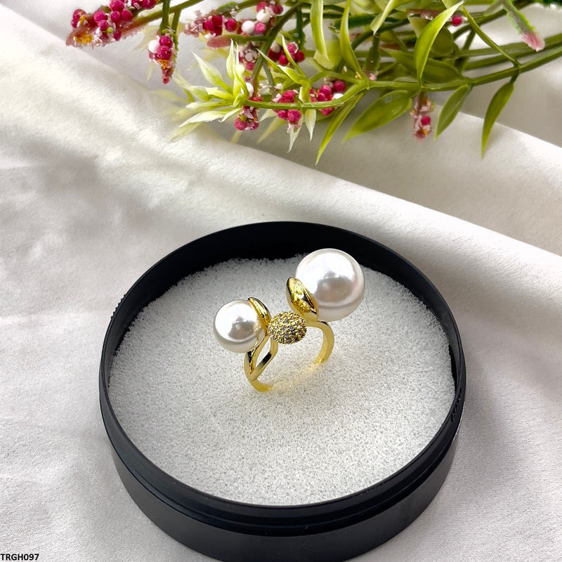 Yxg Double Pearl Ring Adjustable