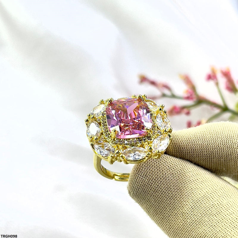 Yxg Marquise Border Cushion Ring Adjustable