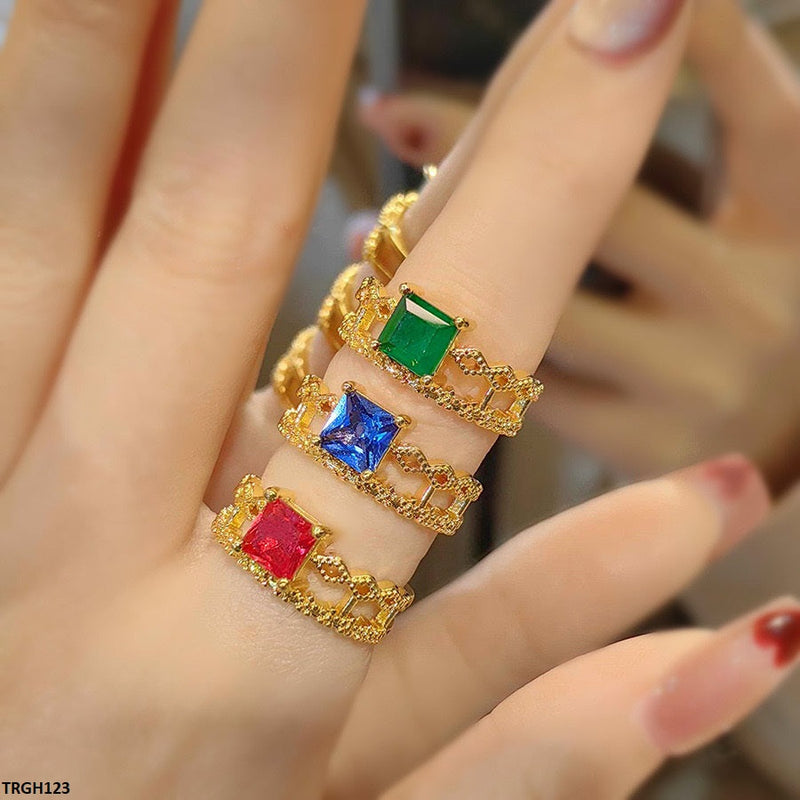 Jjs Double Layer Square Ring Adjustable