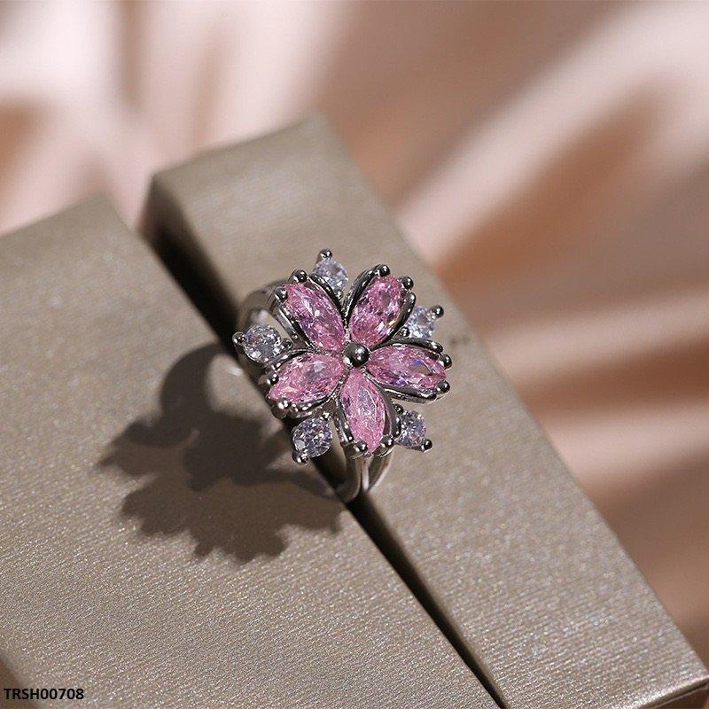 Marquise Flower Zircon Ring Adjustable