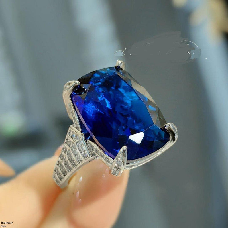 Imp Zircon Crystal Stone Adjustable Ring