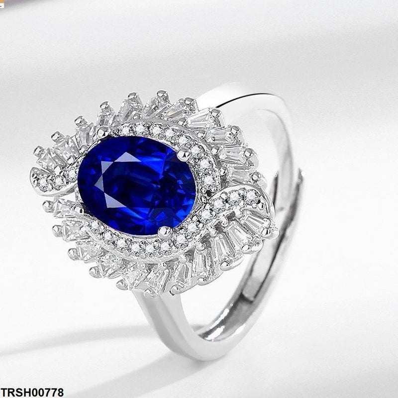 Oval Baguette Ring Adjustable
