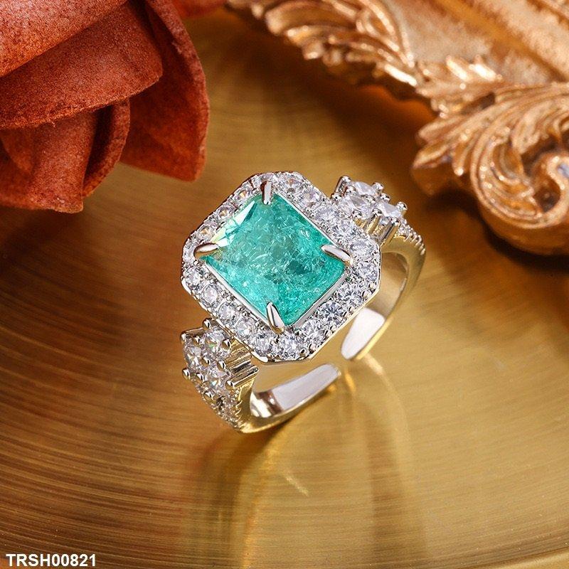 Square Zircon Ring Adjustable