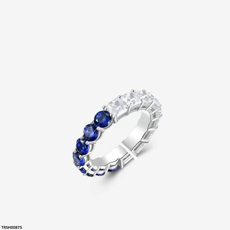 Round Square Stone Zircon Adjustable Ring