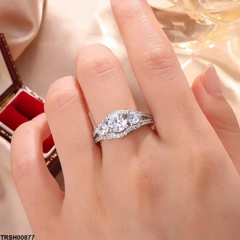 Three Stone Zircon Ring