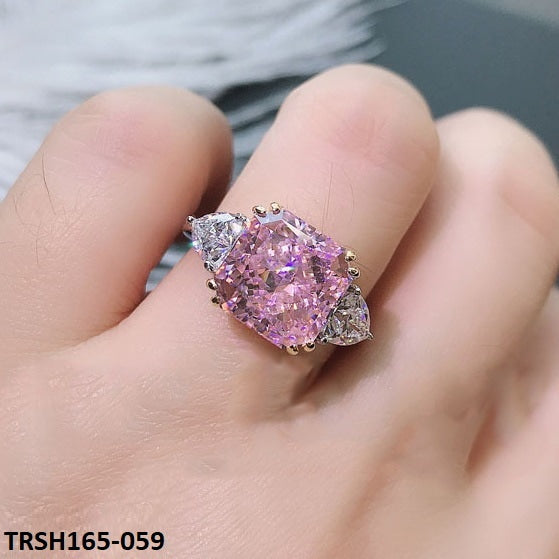 Heart & Cushion Adjustable Ring