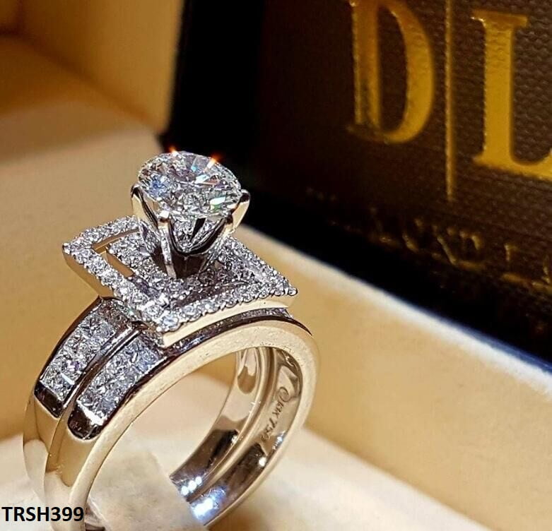 Cathedral Twice Zircon Ring