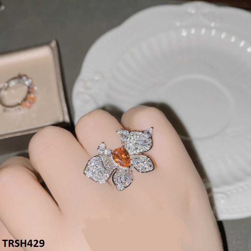 Yjf Spider Flower Adjustable Ring